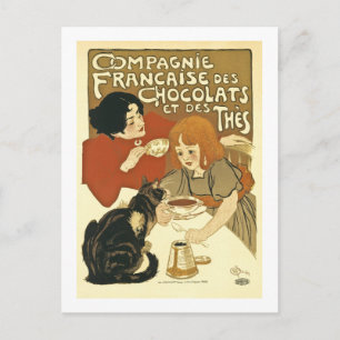 Chocolats Vintage Französische Werbung Postkarte