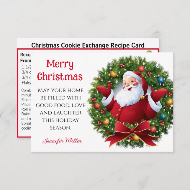 ChocoNut Cookie Exchange Rezept Weihnachts-Sharing (Vorne/Hinten)