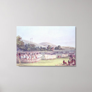 Choctaw Ball-Play Dance, 1834-35 Leinwanddruck