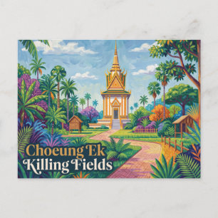 Choeung Ek Killing Fields Kambodscha Postkarte