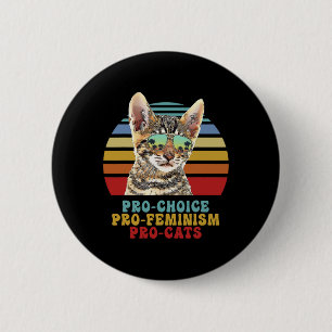 Choice Pro Feminismus Pro Katzen Frauenrechte Femi Button