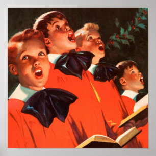 Choir Boys Sing Choir Holly Ivy Holiday Robes Poster
