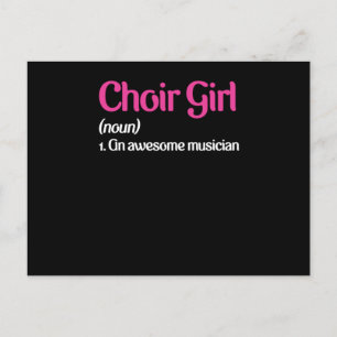 Choir Girl Chorus Choral Music Singing Musician Gi Postkarte