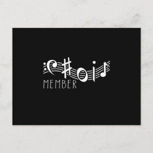 Choir Member Chorus Clef Singer Choral Music Gift Postkarte