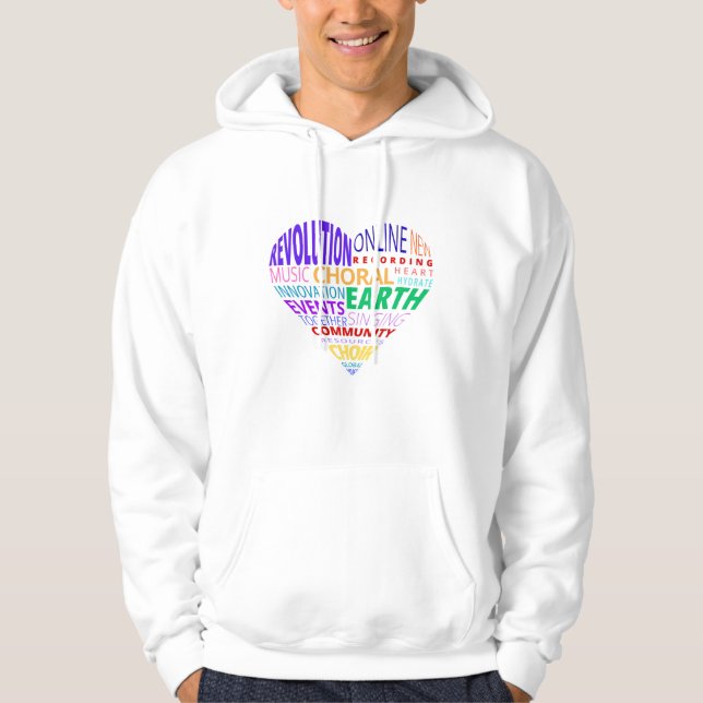 Choir of the Earth Word Cloud Colour Hoodie (Vorderseite)