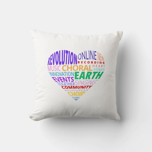 Choir of the Earth Word Cloud Kissen (Vorderseite)