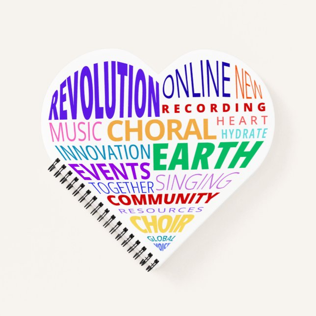 Choir of the Earth Word Cloud Notizbuch (Vorderseite)