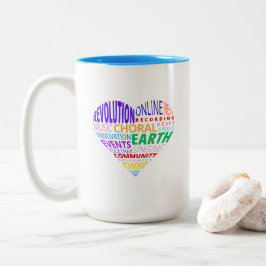 Choir of the Earth Word Cloud Zweifarbige Tasse