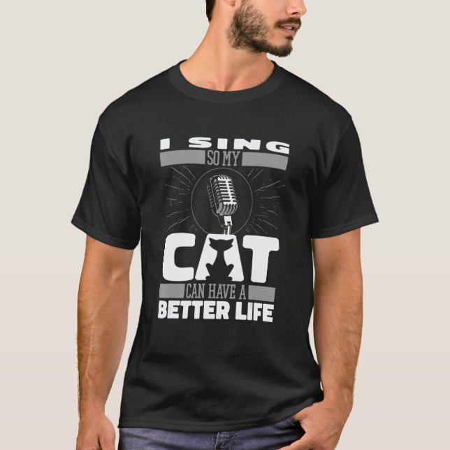 Choirmaster Cat Singing   Singer Choir Director T-Shirt (Vorderseite)