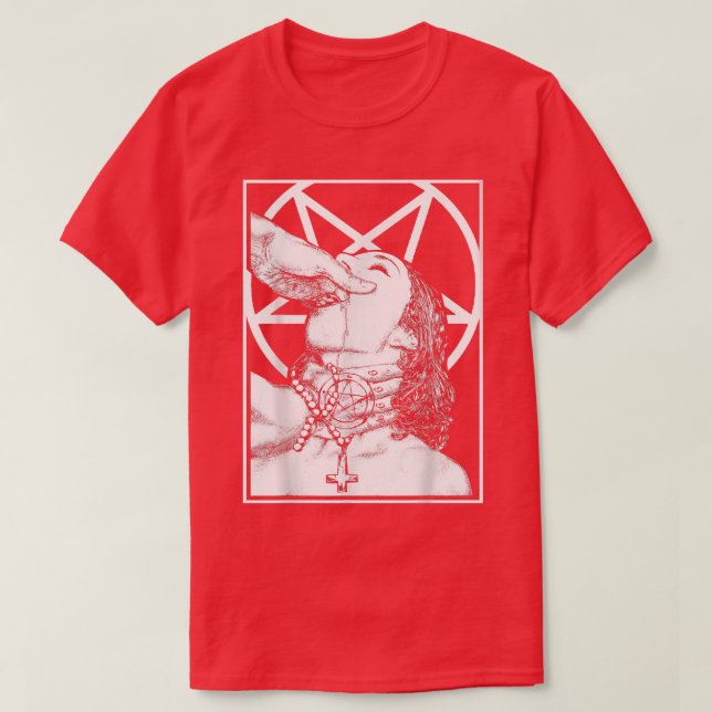 Choke mir satan Unholy Nun Naughty Sey T-Shirt (Design vorne)