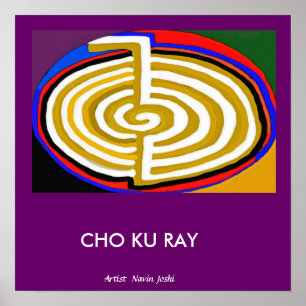 CHOKURAY Gold - einfaches Reiki Symbol Poster