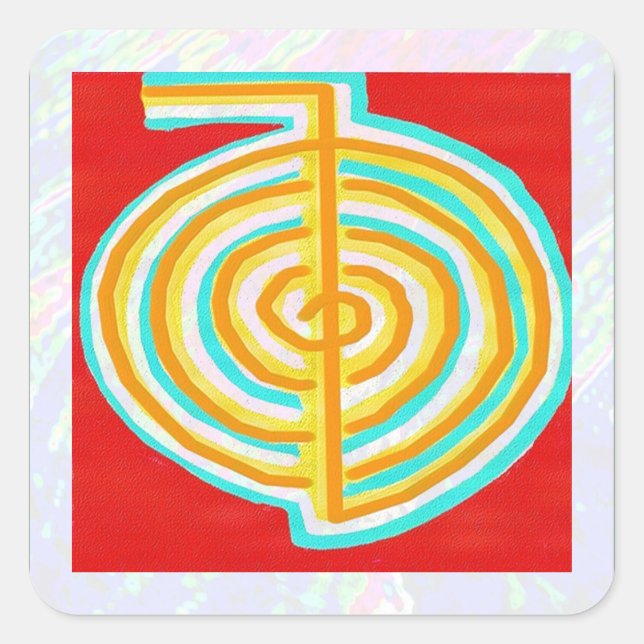 CHOKURAY ReikiHealingArt Quadratischer Aufkleber (Vorderseite)