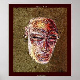 CHOKWE SPIRIRIT African Mask Art Poster