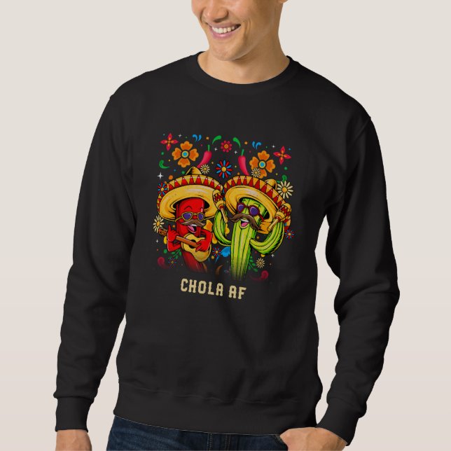 Chola AF Patriotic Latina Patriotism Mexican Ameri Sweatshirt (Vorderseite)