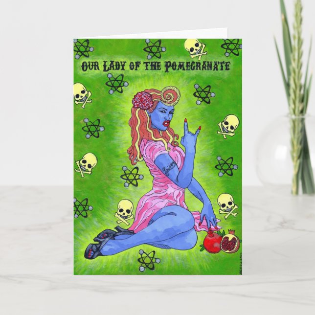 "Chola Alert" Grußkarte Karte (Vorderseite)