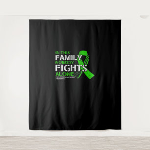 Cholangiocarcinoma Awareness - American Flag Green Wandteppich
