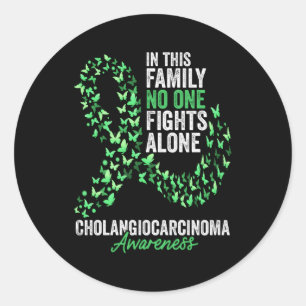 Cholangiocarcinoma Awareness Mont Butterflies Gre Runder Aufkleber
