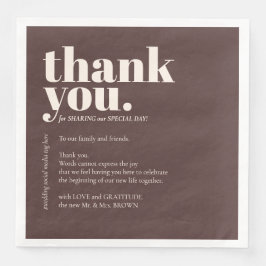 Cholate Brown Dank Minimalist Dekor Hochzeit Serviette
