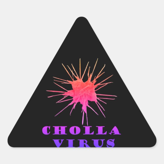 Cholla-Virus Dreieckiger Aufkleber (Vorderseite)