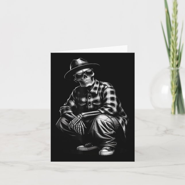 Cholo Chicano Homie Cooler Mexican Gangster Skel Karte (Vorderseite)