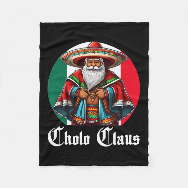 Cholo Christmas - Cholo Claus - Spaß mexikanisch S Fleecedecke (Vorderseite)