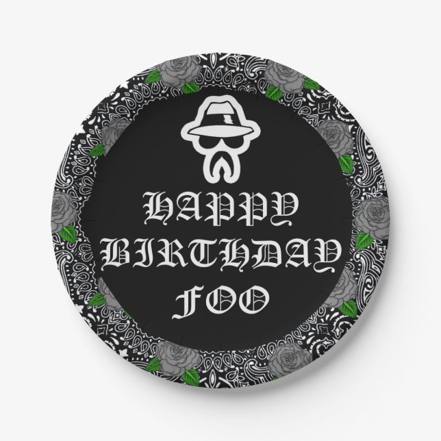 Cholo Theme Party Teller (Vorderseite)