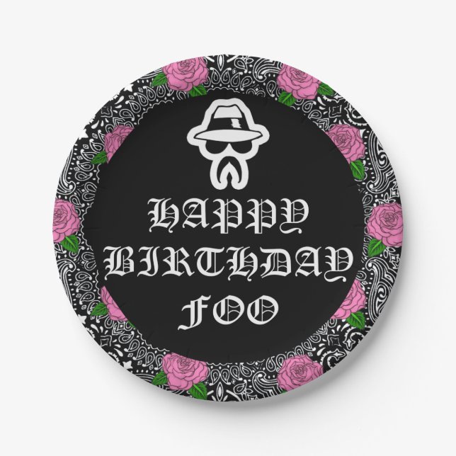 Cholo Theme Party Teller (Vorderseite)