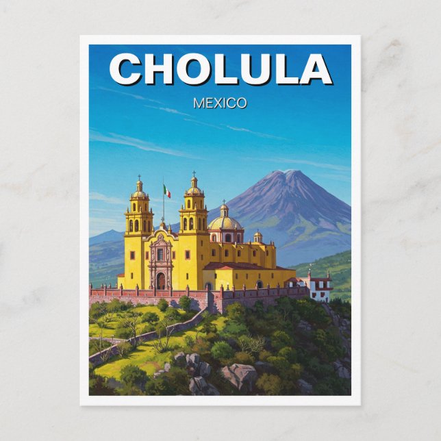 Cholula Mexico Reisen Postkarte (Vorderseite)