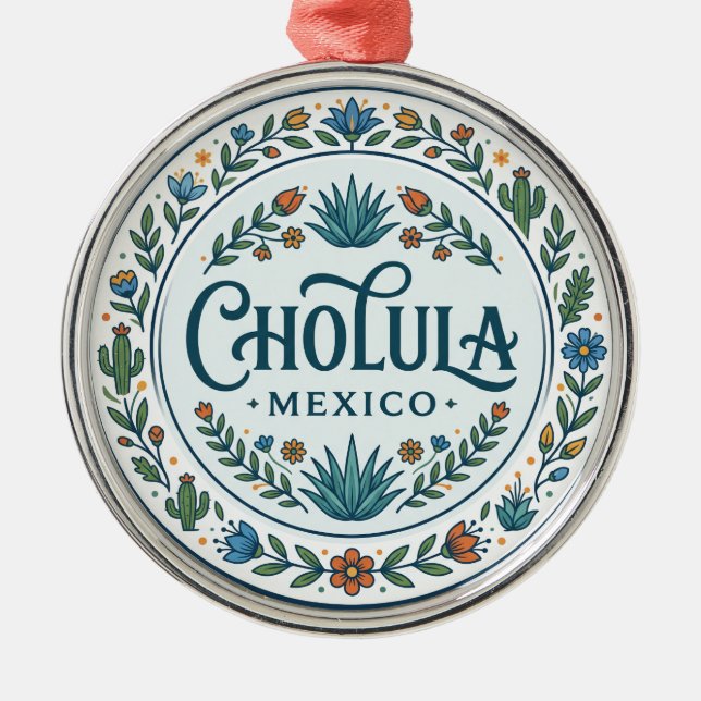 Cholula Mexiko Ornament Aus Metall (Vorne)