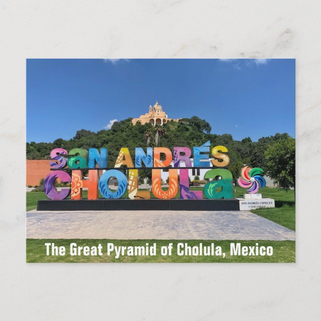 Cholula Pyramid, Mexiko Postcard Postkarte (Vorderseite)