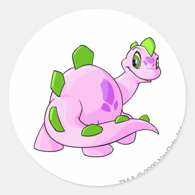 Chomby Pink Runder Aufkleber (Vorderseite)