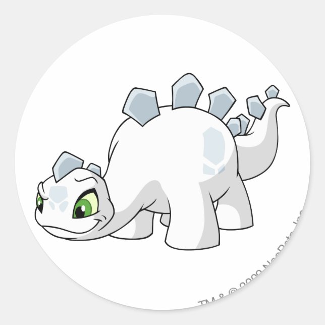 Chomby White Runder Aufkleber (Vorderseite)