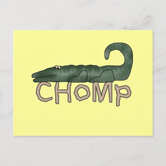 Chomp Alligator Tshirts und Geschenke Postkarte (Vorderseite)