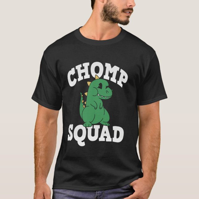 Chomp Squad Dinosaur Dino Birthday T-Shirt (Vorderseite)