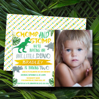 Chomp & Stomp! Dinosaurier Boys 2. Geburtstags-Fot