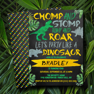 Chomp & Stomp! Dinosaurier Jungen jeden Alters zum Einladung