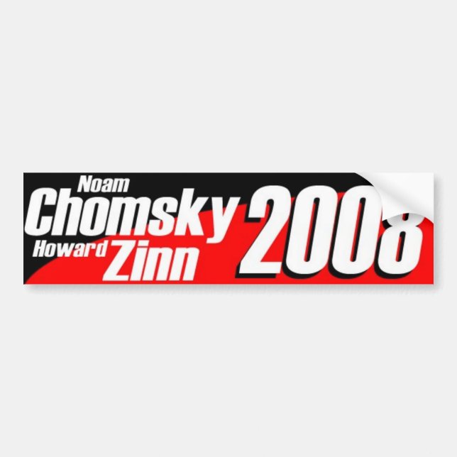 Chomsky \ Zinn 2008 Autoaufkleber (Vorne)
