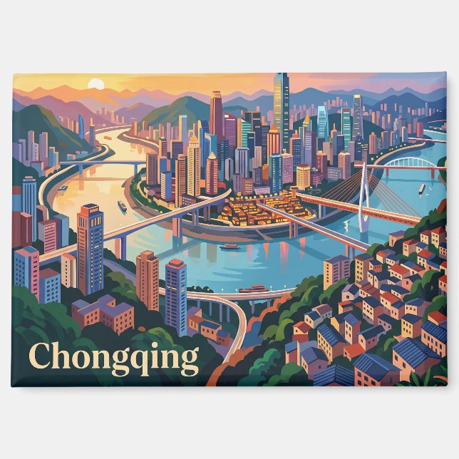 Chongqing, China Magnet (Vorderseite)