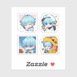 Chongyun Genshin Impact 4er Stickerbogen Aufkleber