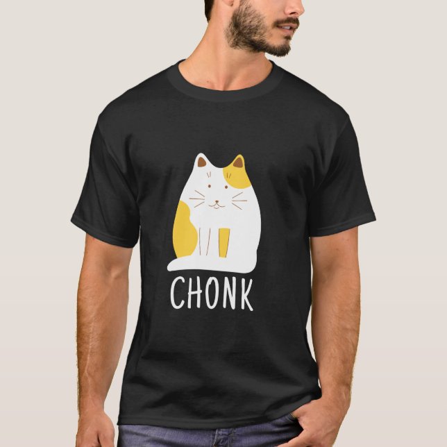 Chonk Cat Funny Scale Meme T-Shirt (Vorderseite)