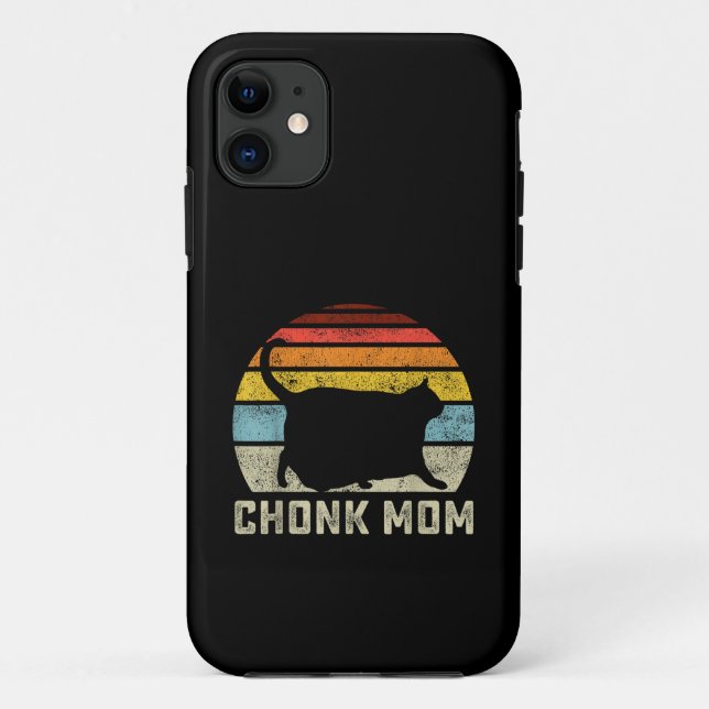 Chonk Cat Mama Scale Meme Funny Retro Style Mommy  Case-Mate iPhone Hülle (Rückseite)