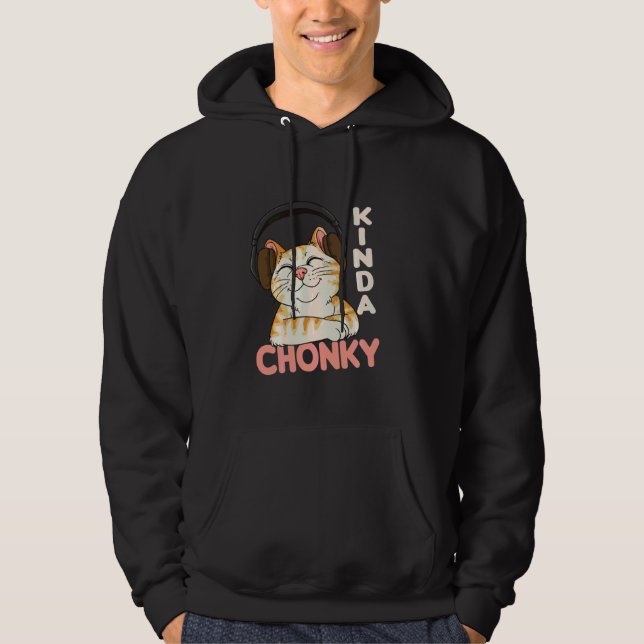 Chonk Cat Meme Cat Mama Katze Vater Sonnenübergewi Hoodie (Vorderseite)