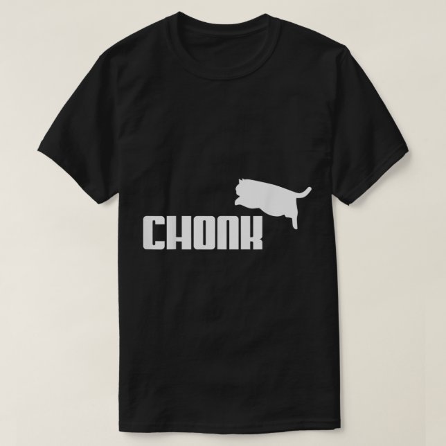 Chonk Cat Meme Funny T-Shirt (Design vorne)