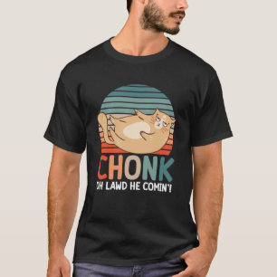Chonk Cat Scale Meme Retro Humour Vintag Kitty T-Shirt