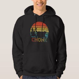 Chonk Cat Scale Meme Retro Stil Vintage Katzen Mem Hoodie