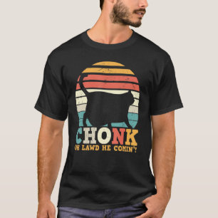 Chonk Cat Scale Meme Retro Stil Vintage Katzen Mem T-Shirt