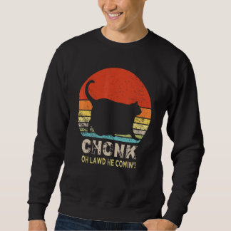 Chonk Cat Scale Meme Retro Vintage Katzen Memorand Sweatshirt