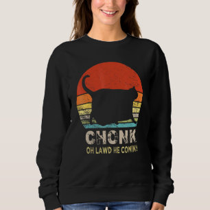 Chonk Cat Scale Meme Retro Vintage Katzen Memorand Sweatshirt