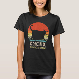 Chonk Cat Scale Meme Retro Vintage Katzen Memorand T-Shirt