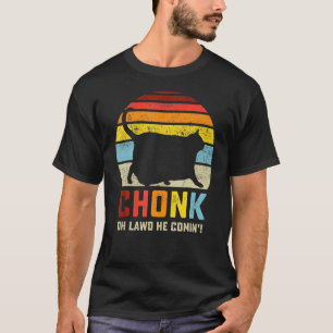 Chonk Cat Scale Meme Vintage Katzen Memos T-Shirt